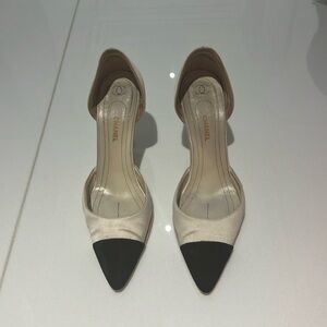 Chanel satin pumps
